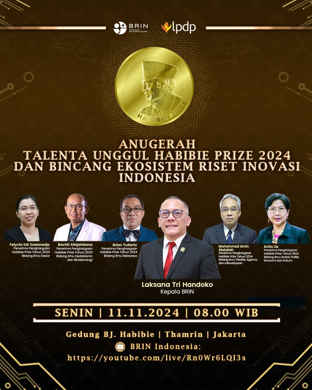 image of article Prof. Brian Yuliarto from ITB Awarded the 2024 Habibie Prize for Innovation in Engineering Sciences